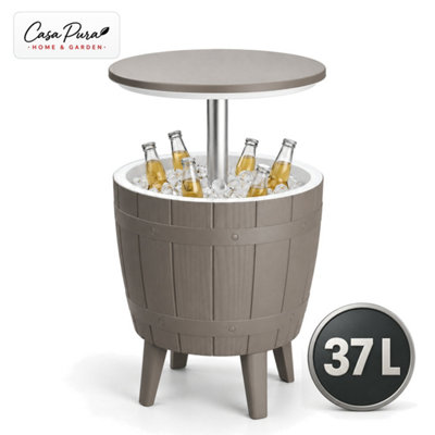 Bora Height Adjustable Outdoor Garden Drinks Cooler Table with 37 Litre ...