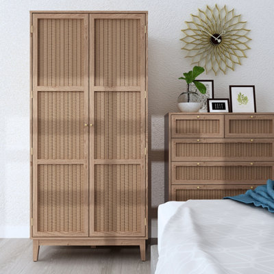 Bordeaux 2 Door Wardrobe Rattan