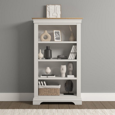 Bordeaux Bookcase Ivory Oak Fully Assembled