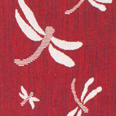 Bordeaux Dragonfly Garden Patio Rug - Weatherproof, Mould & Mildew Resistant Indoor Outdoor Mat - Rectangular 60 x 120cm