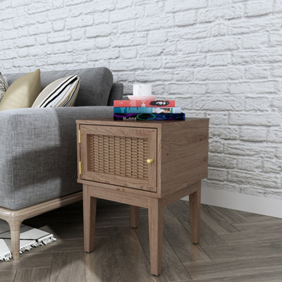 Bordeaux Lamp Table Rattan Oak