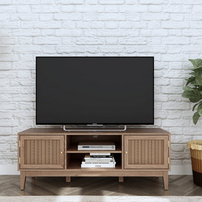 Bordeaux TV/Media Unit Rattan Oak