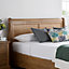 Bordeaux Wooden Sleigh Bed - Oak - Double Bed Frame Only