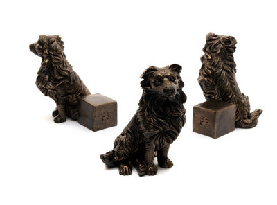 Border Collie Plant Pot Feet - Set of 3 - L7.5 x W7 x H9.5 cm