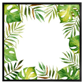 Border of botanical leaves (Picutre Frame) / 20x20" / White