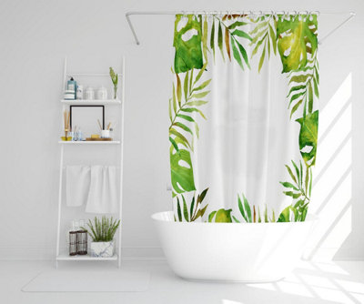 Border of Botanical Leaves (Shower Curtain) / Default Title