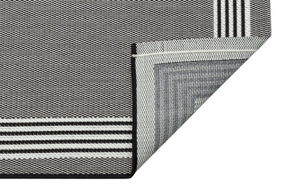 Bordered Black Modern Easy To Clean Dining Room Rug-200cm x 290 cm