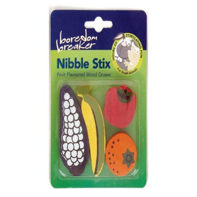 Boredom Breaker Nibble Stix Fruit Shaped 4pk (Pack of 12)