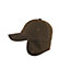 Borg Trim Trapper Hat - Mens Stylish Cap with Curved Peak & Fleece Lined Earflaps - Medium/Large, Olive Felt