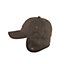 Borg Trim Trapper Hat - Mens Stylish Cap with Curved Peak & Fleece Lined Earflaps - Small/Medium, Charcoal Felt