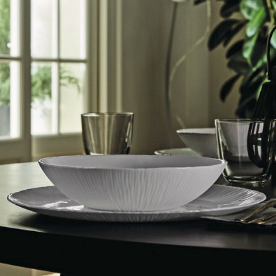 BORMIOLI ROCCO  18 Pcs Dinner Sets Opal Glass Service Tableware Dining Plates - 4