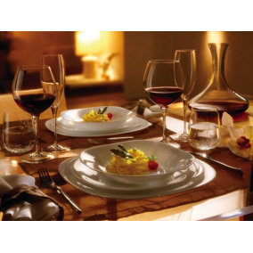 BORMIOLI ROCCO 19pcs Parma Dinner Sets Opal Glass Service Tableware Dining Plates