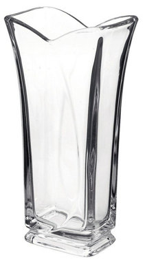 BORMIOLI ROCCO 22.5cm Height Rectangular Clear Heavy Glass Flower Vase Decoration Home Wedding Decor - 4