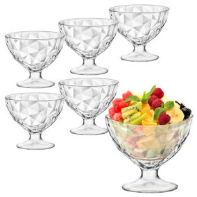 BORMIOLI ROCCO 6pcs Ice Cream Sundae Glasses Appetizer Dessert Cocktail Fruit Glass