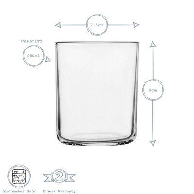 Bormioli Rocco - Aere Water Glasses - 280ml - Pack of 4