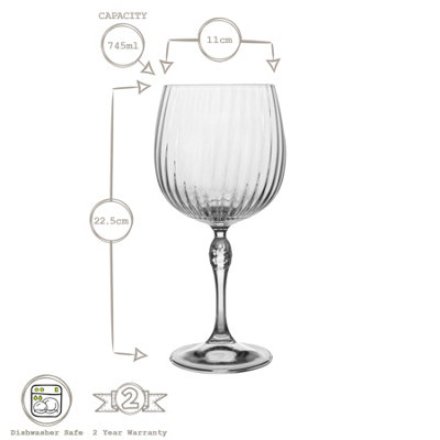 Bormioli Rocco - America '20s Gin and Tonic Glasses - 745ml - Clear - Pack of 6