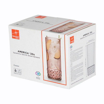 Bormioli Rocco America '20s Water Glasses - 300ml - Lilac Rose