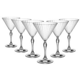 Bormioli Rocco - America '20s Martini Glasses - 250ml - Clear - Pack of 6