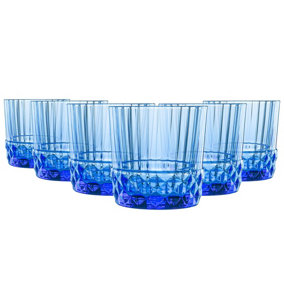 Bormioli Rocco - America '20s Water Glasses - 300ml - Sapphire Blue - Pack of 6