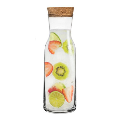 Bormioli Rocco - Aquaria Glass Carafe with Cork Lid - 1.2 Litre