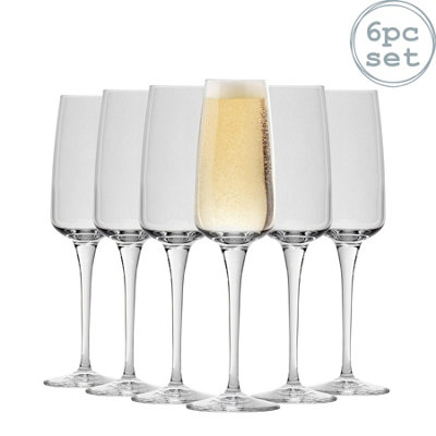 Bormioli Rocco - Aurum Champagne Flutes - 230ml - Pack of 6 | DIY at B&Q