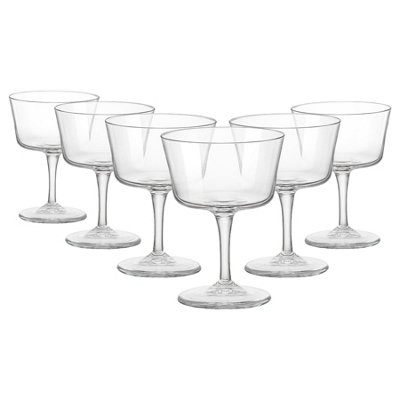 Bormioli Rocco - Bartender Novecento Champagne Saucers - 220ml - Pack of 6