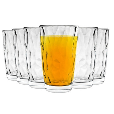 Bormioli Rocco - Diamond Highball Glasses - 470ml - Clear - Pack of 6