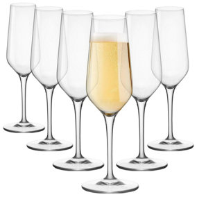 Bormioli Rocco Electra Glass Champagne Flutes - 230ml - Pack of 6