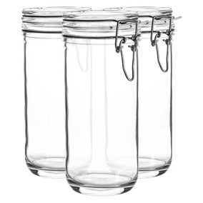 Bormioli Rocco - Fido Glass Storage Jars - 1 Litre - Pack of 3