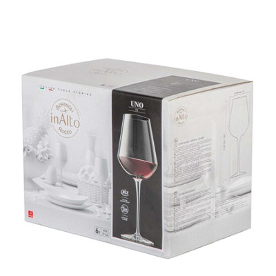 Bormioli Rocco - Inalto Uno Red Wine Glasses - 640ml - Pack of 6