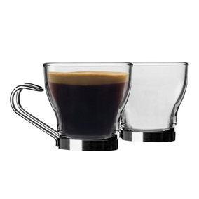 Bormioli Rocco - Oslo Glass Espresso Cups - 100ml - Clear - Pack of 6