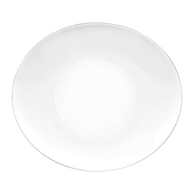 Bormioli Rocco - Prometeo Glass Dinner Plates - 27 x 24cm - White - Pack of 6