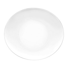 Bormioli Rocco - Prometeo Glass Dinner Plates - 27 x 24cm - White - Pack of 6