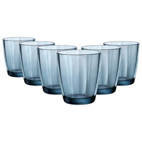 Bormioli Rocco - Pulsar Double Old Fashioned Glasses - 390ml - Blue - Pack of 6