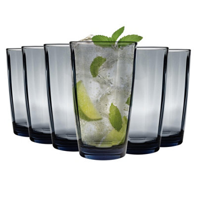 Bormioli Rocco Pulsar Highball Glasses 470ml Blue Pack Of 6 Diy At Bandq 3734