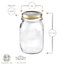Bormioli Rocco - Quattro Stagioni Glass Preserving Jars - 500ml - Clear - Pack of 4