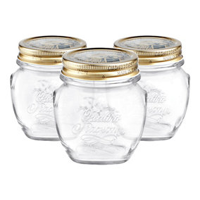Bormioli Rocco - Quattro Stagioni Glass Storage Jars - 300ml - Pack of 3