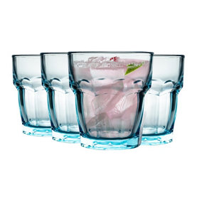 Bormioli Rocco - Rock Bar Lounge Water Glasses - 270ml - Blue - Pack of 4