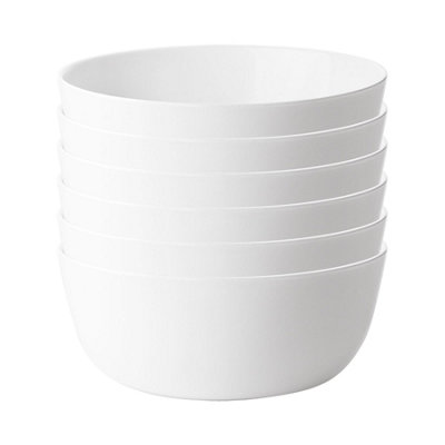 Bormioli Rocco - Toledo Glass Serving Bowls - 19cm - White - Pack of 6