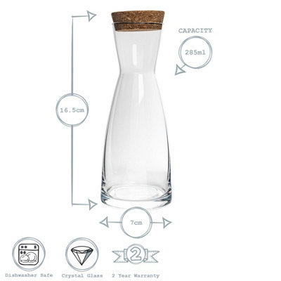 Bormioli Rocco - Ypsilon Glass Carafe with Cork Lid - 285ml