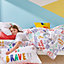 Born To Bedding Born To Be Brave Organic Cotton Duvet Cover Set with Pillowcases Bright