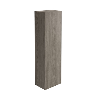 Borneo Dark Wood Wall Hung Bathroom Tall Storage Unit (H)1200mm (W)350mm