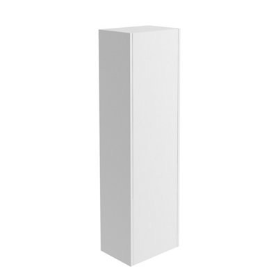 Borneo White Wall Hung Bathroom Tall Storage Unit (H)1200mm (W)350mm