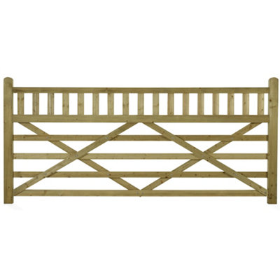 Boscastle Diamond Brace Planed Gate - 4.5m Wide x 0.9m High