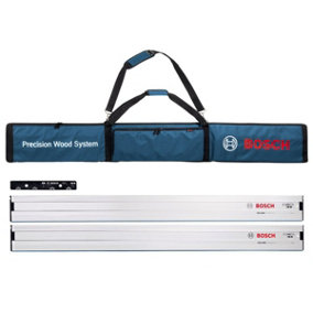 Bosch 0615990M8Z FSN 1400 Professional Plunge Saw Guide Kit 2 x 1400mm Rails Bag