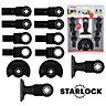 Bosch 12 Piece Universal Starlock Multi Tool Blade Set Wood Metal HCS Plunge