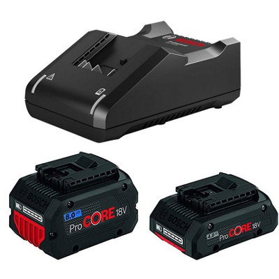 Bosch 1600A01BA9 ProCORE GBA 18v 4.0Ah + 8Ah Lithium Ion Battery & Charger Kit