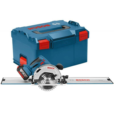 Bosch 18v GKS 18V-57 G 165mm Cordless Circular Saw Bare Lboxx 1100mm Guide Rail