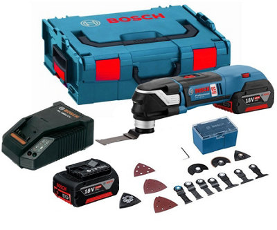 Bosch 18v GOP Multi Tool Cutter GOP18V-28 + 2 X 5.0ah Lithium Ion Batts ...