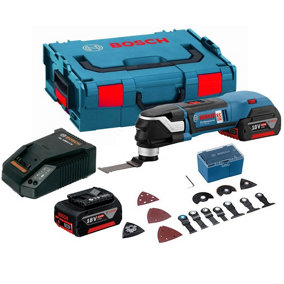 Bosch 18v GOP Multi Tool Cutter GOP18V-28 + 2 x 5.0ah Lithium Ion Batts + LBOXX